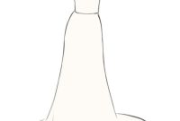 How to draw a wedding dress