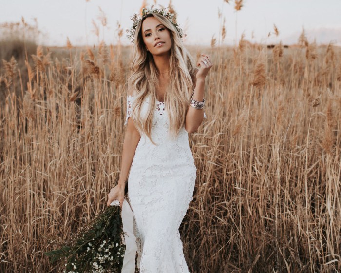 Wedding dress for rustic wedding