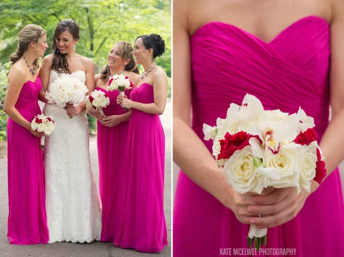 Fuchsia dress for wedding guest