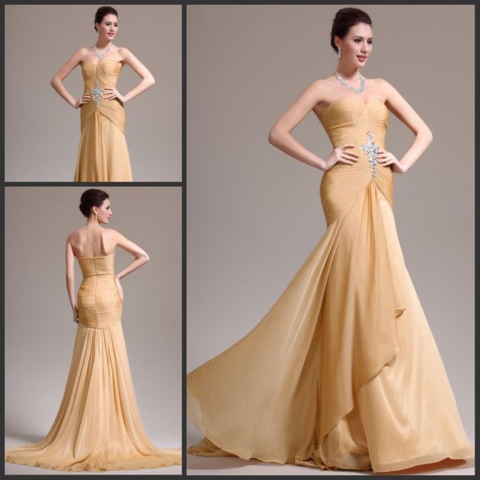 Gold dresses for wedding mother of the bride