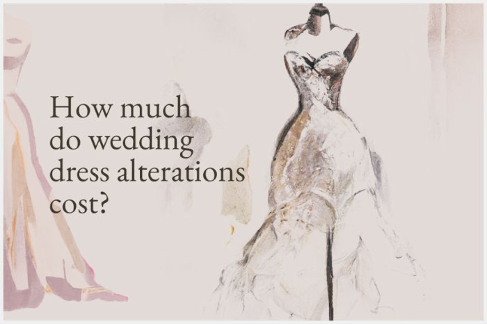 How much are alterations for a wedding dress