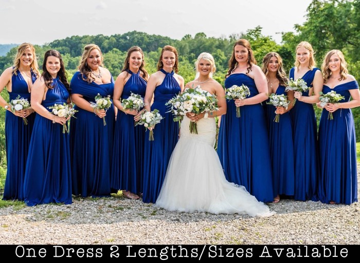 Royal blue color dress for wedding