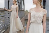 Two piece boho wedding dress