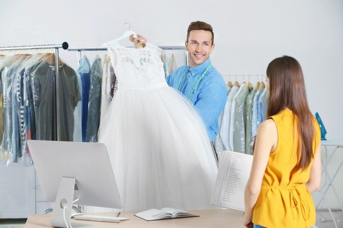 Dry cleaners wedding dress